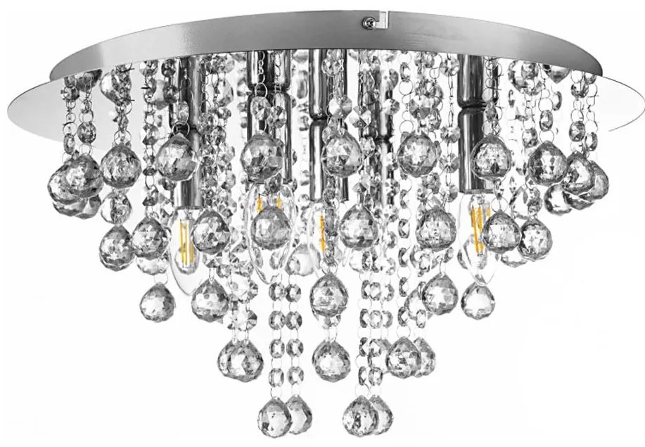 Globo 63040506 - Плафон LONDON 5xE14/40W/230V Ø 46 см лъскав хром