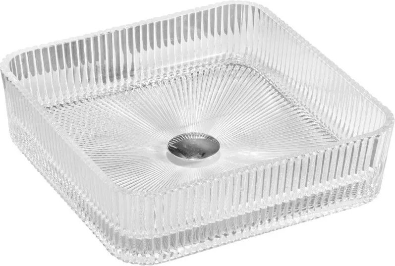 Mexen Nira стъклена умивалник за поставяне на плот 39 x 39 см, прозрачен - 24203900