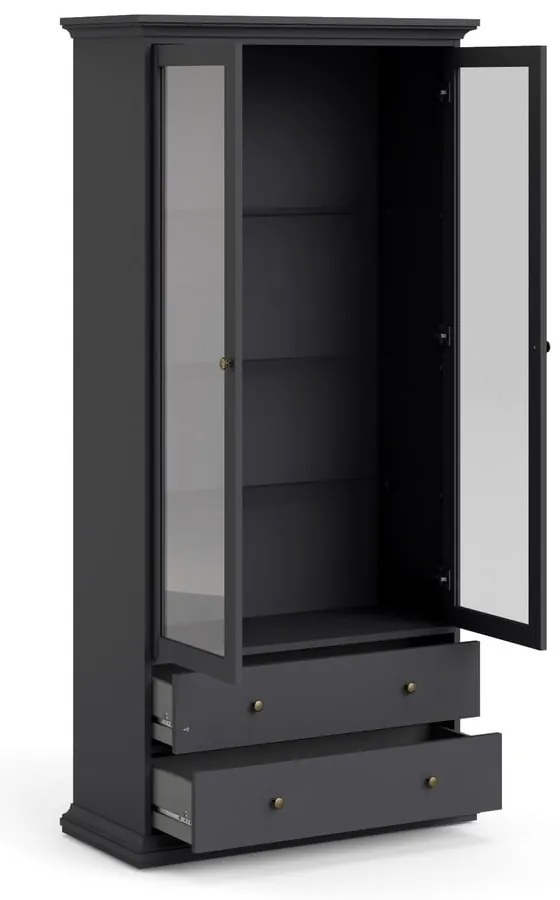 Сива витрина 96x201 cm Paris – Tvilum