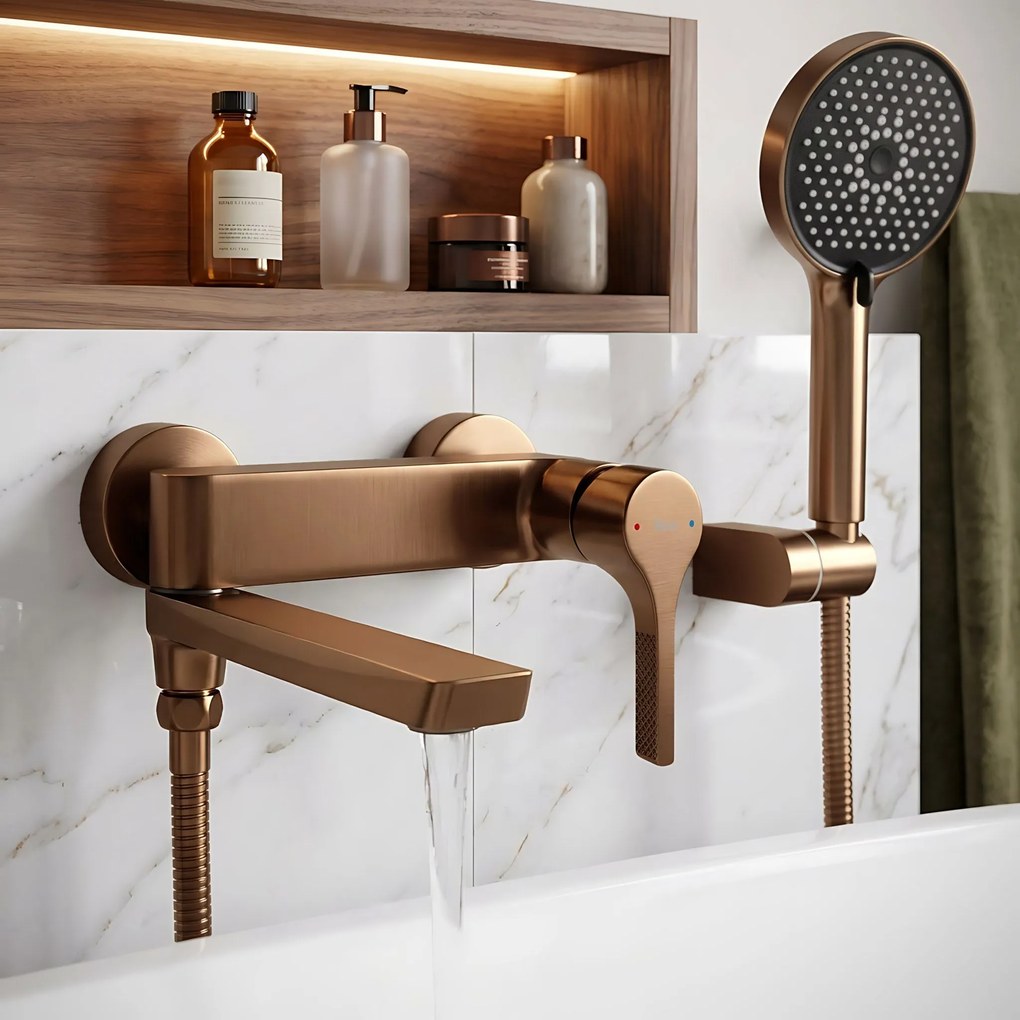 Смесител за вана PREMIUM REA Maxim Brush Copper