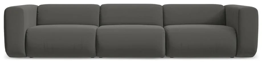 Сив кадифен диван 319 cm Ekahi – Makamii