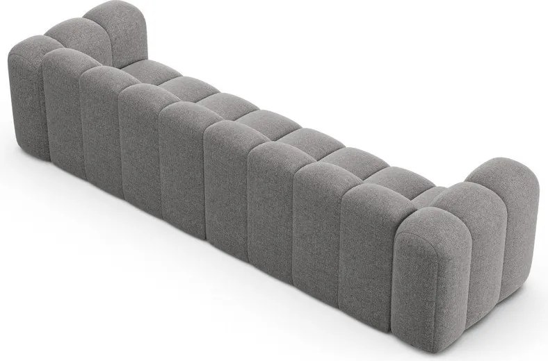 Сив шенилов диван 290 cm Lupine – Micadoni