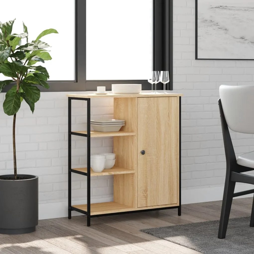 835490 vidaXL Бюфет, дъб сонома, 70x30x80 см, инженерно дърво