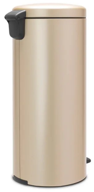 Кош за боклук с педал Brabantia NewIcon 1003209, 30 л, Плавно затваряне, Противоплъзгаща основа, Златен металик
