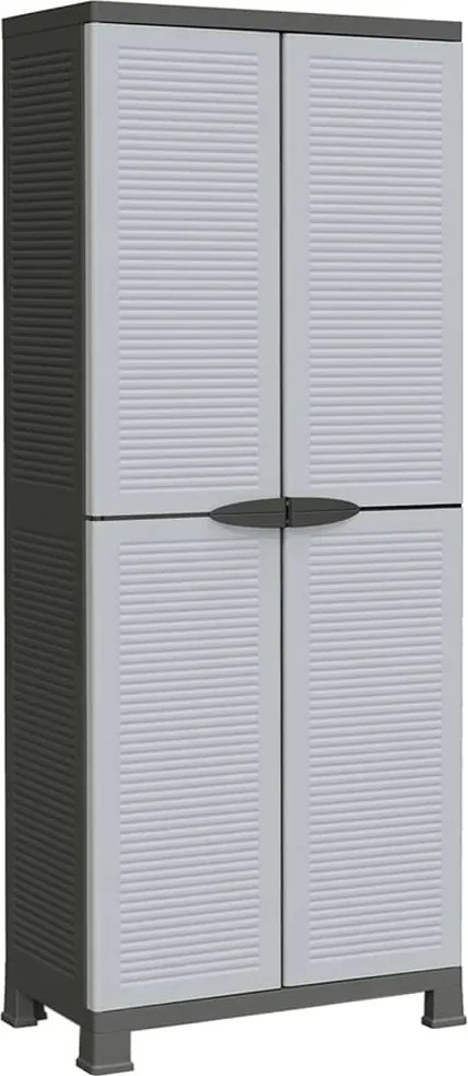 337901 vidaXL Пластмасов шкаф, 68x39x171,5 см