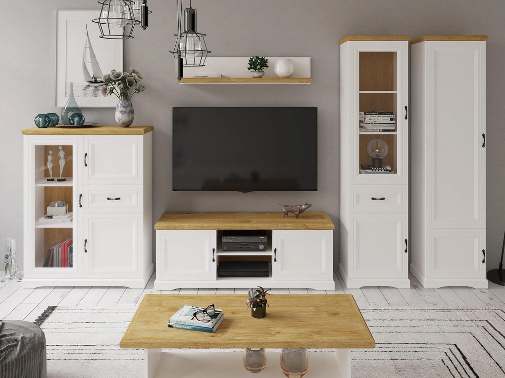 Ниска витрина RIVA WIT NIS 2D1W1S