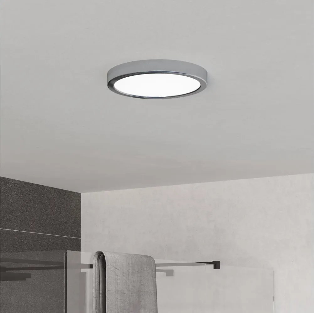 Eglo 901763 - LED таванно осветително тяло за баня FUEVA LED/11,5W/230V диаметър 21,1 см IP44 хром