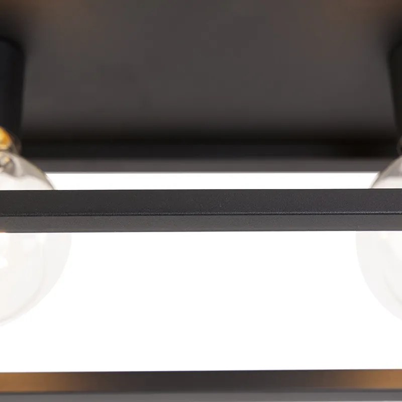 Индустриален плафон черен 99,5 см 4-светлина - Cage