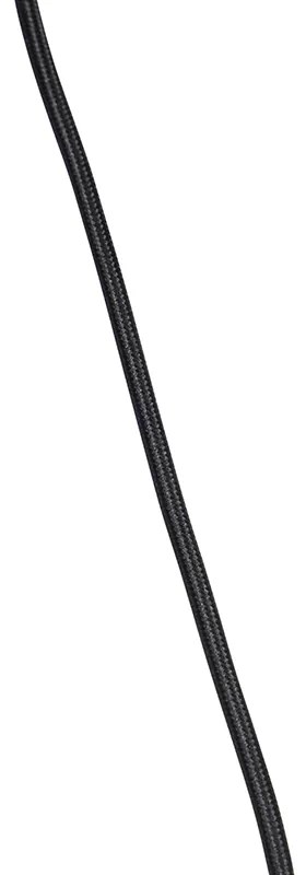 Висяща лампа с черен кадифен абажур със злато 35 см - Combi