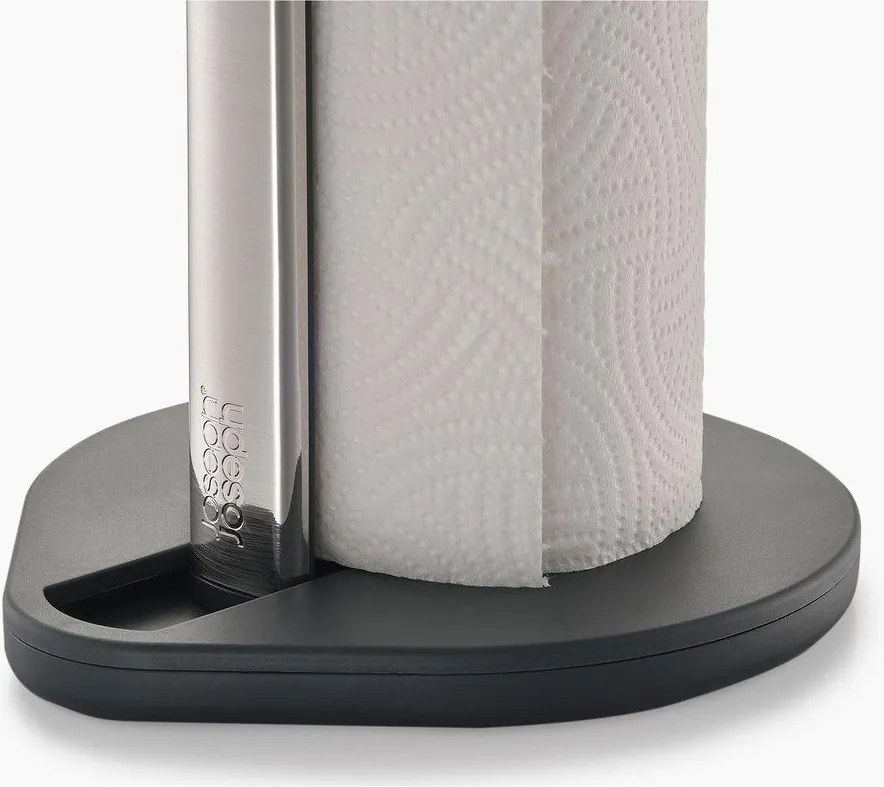 Тъмносива пластмасова стойка за кухненска хартия Hold – Joseph Joseph