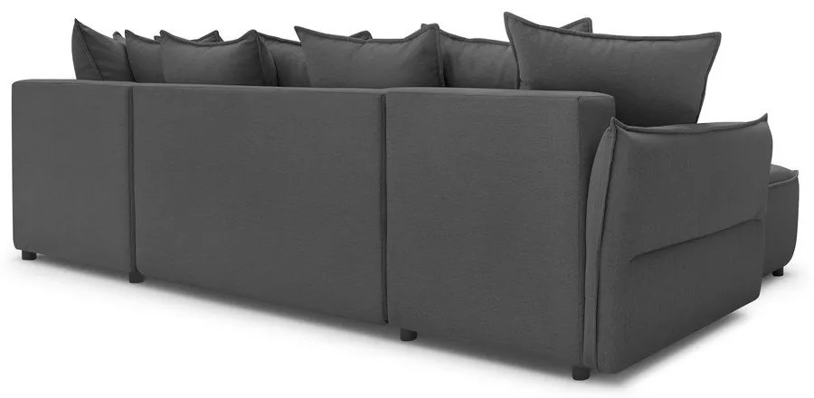 Тъмносив ъглов разтегателен диван (десен ъгъл) Leon - Bobochic Paris