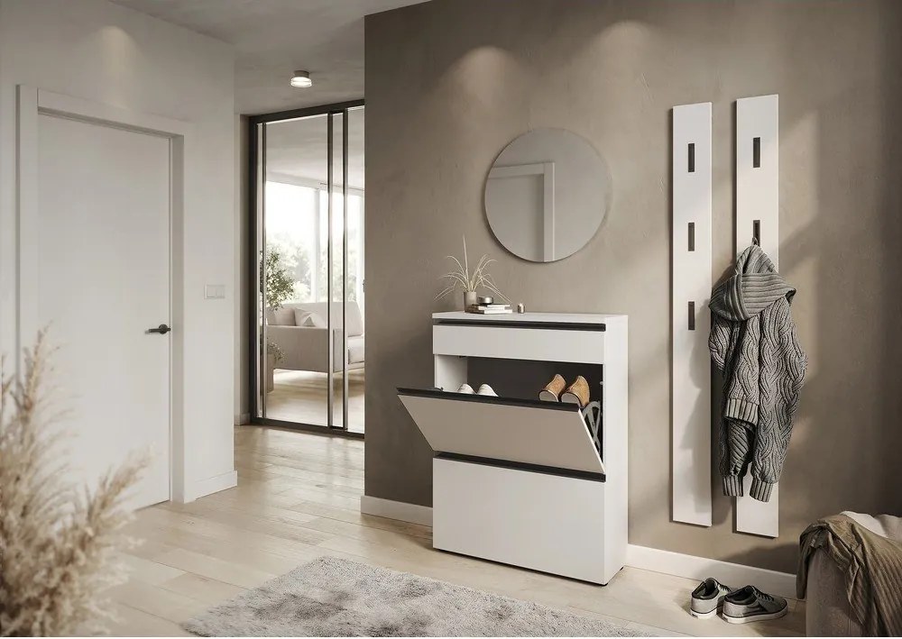 Кремава стойка за обувки 80x107x29 cm Baldone – Germania