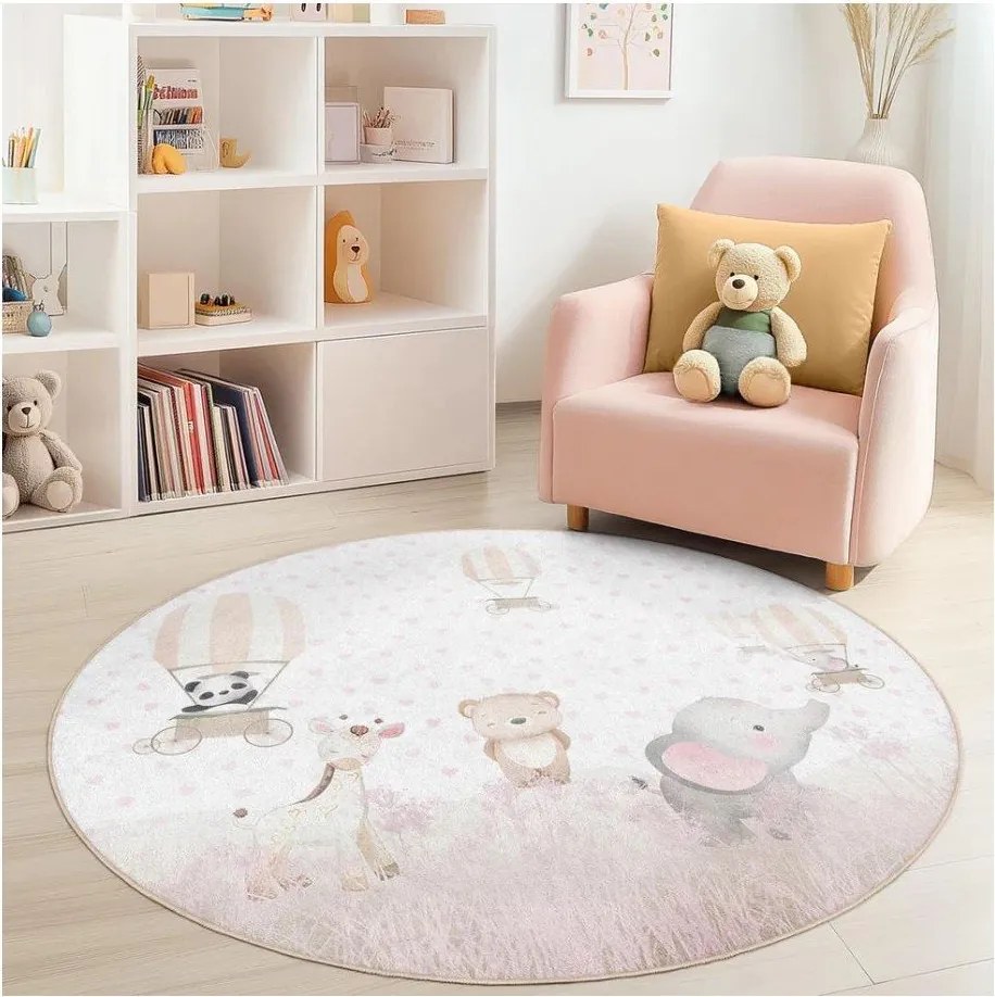 Детски килим подходящ за пране ø100 cm Dainty Animals – Mila Home