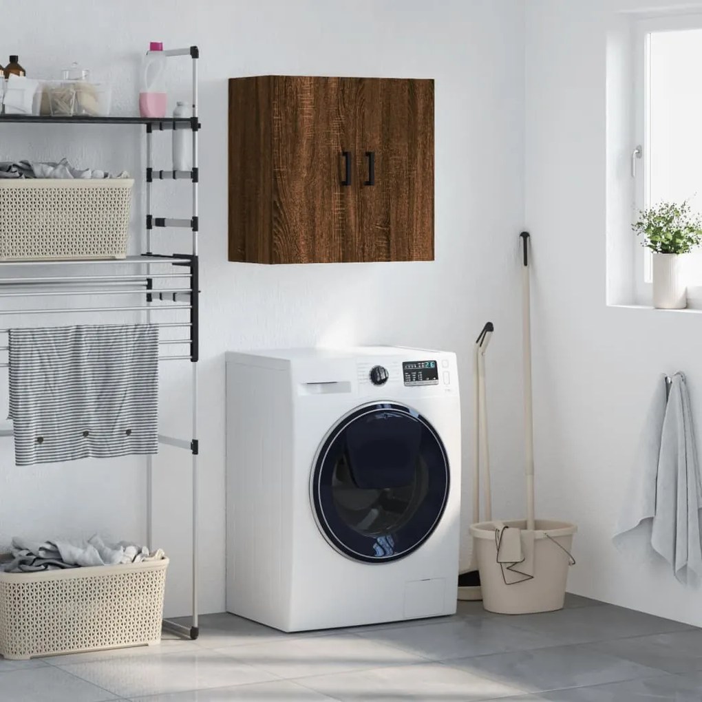 829971 vidaXL Стенен шкаф, кафяв дъб, 60x31x60 см, инженерно дърво