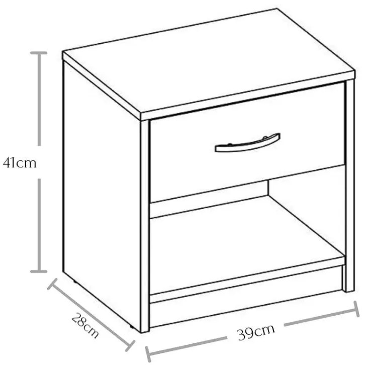 Нощно шкафче Stella-Graffiti