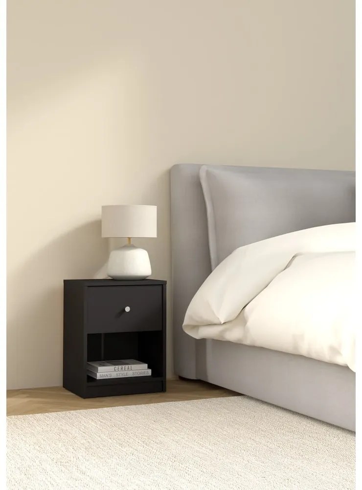 Черно нощно шкафче May – Tvilum
