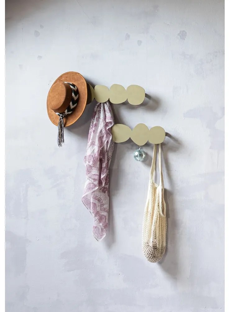 Бежова метална стенна закачалка 35 cm Tumulo – Spinder Design