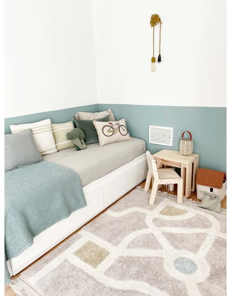 Сиво памучно детско килимче за игра 120x170 cm Eco и City – Lorena Canals