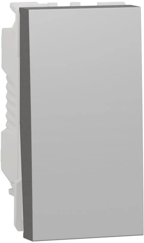 SE Бутон NO/NC 1 мод. цвят Алуминий Unica  - NU313630