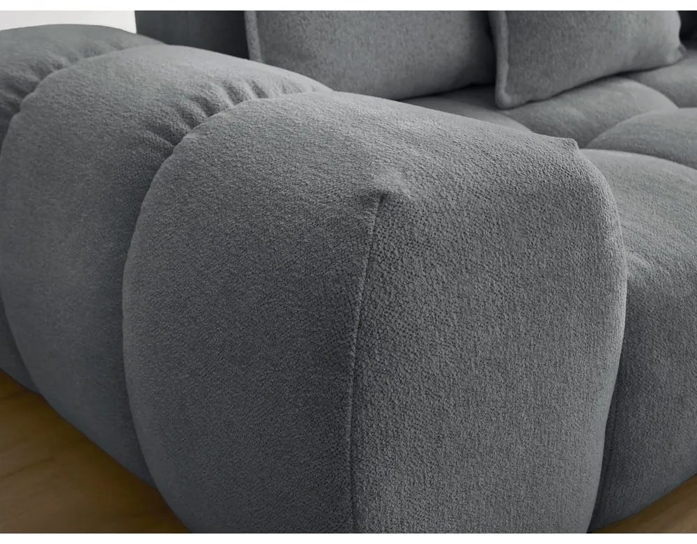 Тъмносив шенилов сгъваем/с място за съхранение диван 278 cm Everest – Bobochic Paris