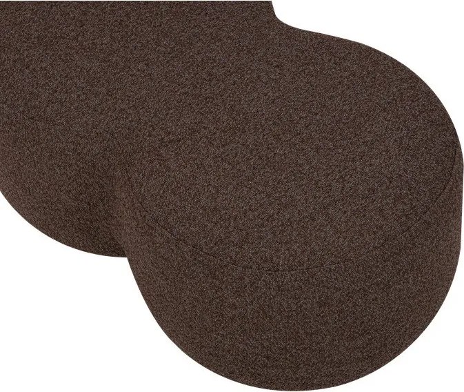 Тъмнокафява табуретка от прежда с примки от букле Umbo – noo.ma