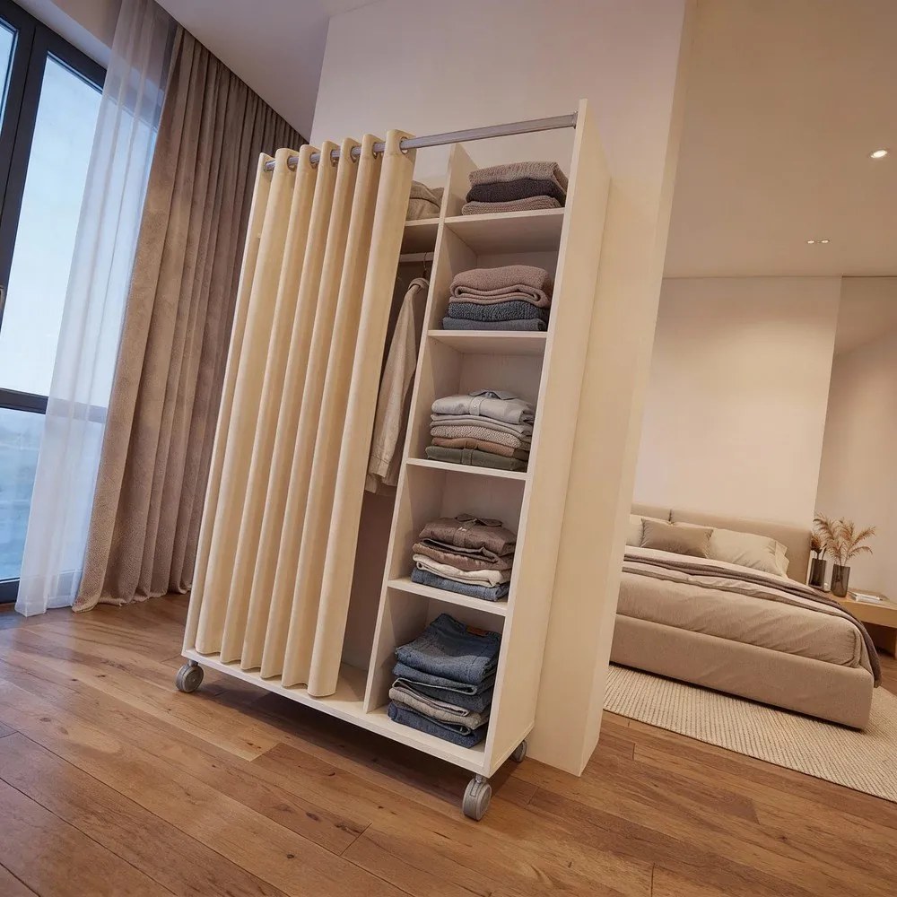 Бели и бежови гардероби 100x160 cm Kit - Tvilum