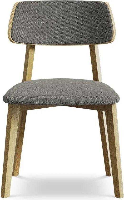 Сив трапезен стол от масивна дървесина Niu – Makamii