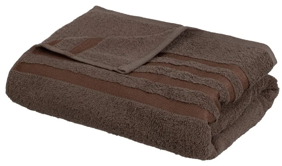 Кафява памучна хавлиена кърпа от тери 100x150 cm Simple – Casa Selección
