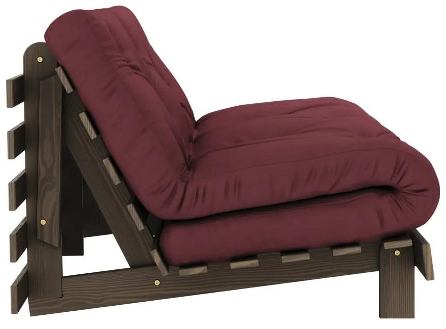 Разтегателен диван в цвят бордо 160 cm Roots - Karup Design