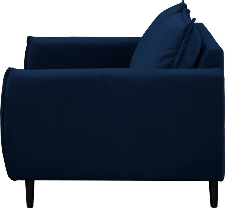 Тъмносин кадифен диван 138 cm Juli – Ropez