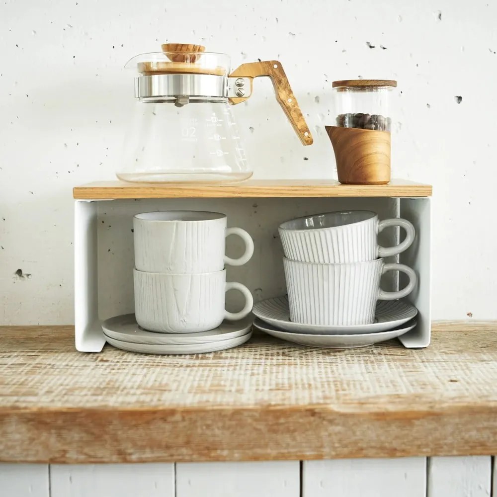 Метален допълнителен рафт в бял и естествен цвят 30,5x14 cm Tosca – YAMAZAKI