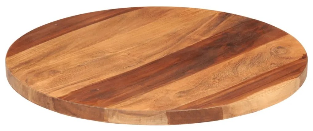 285973 vidaXL Плот за маса, акациево дърво масив, кръгъл, 25-27 мм, 50 cм