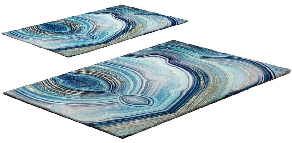Сини килими за баня в комплект от 2 бр. 60x100 cm – Foutastic