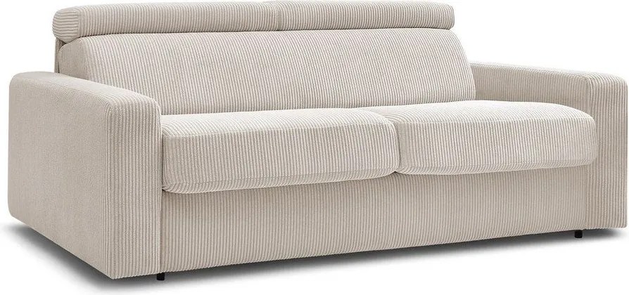 Кремав разтегателен диван от рипсено кадифе 195 cm Monaco – Bobochic Paris