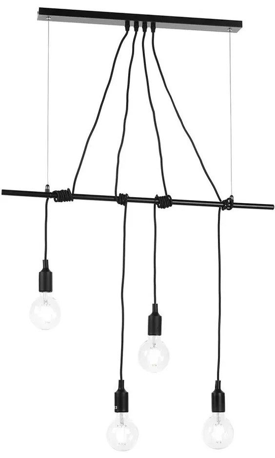ONLI - Пендел WIRE 4xE27/15W/230V черен