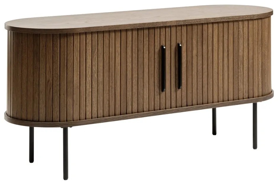 Кафява ТВ масичка от дъб 120x56 cm Nola - Unique Furniture