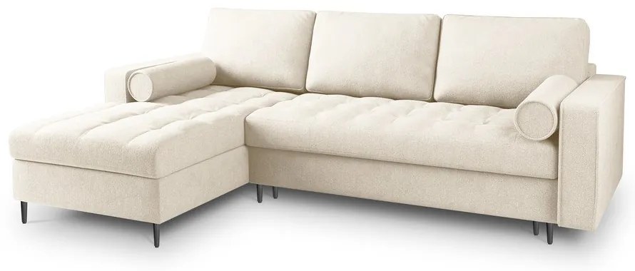 Светлобежов разтегателен диван Santo, ляв ъгъл - Milo Casa