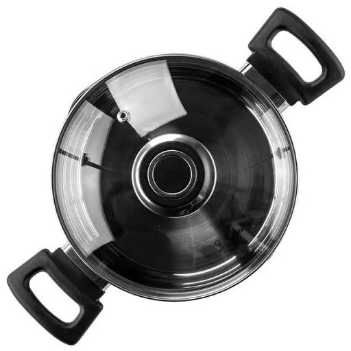 Тенджера Luigi Ferrero Sophia FR-3402, 18x10 см, 2.3 л, Стомана 18/10, Стъклен капак, Индукция, Инокс