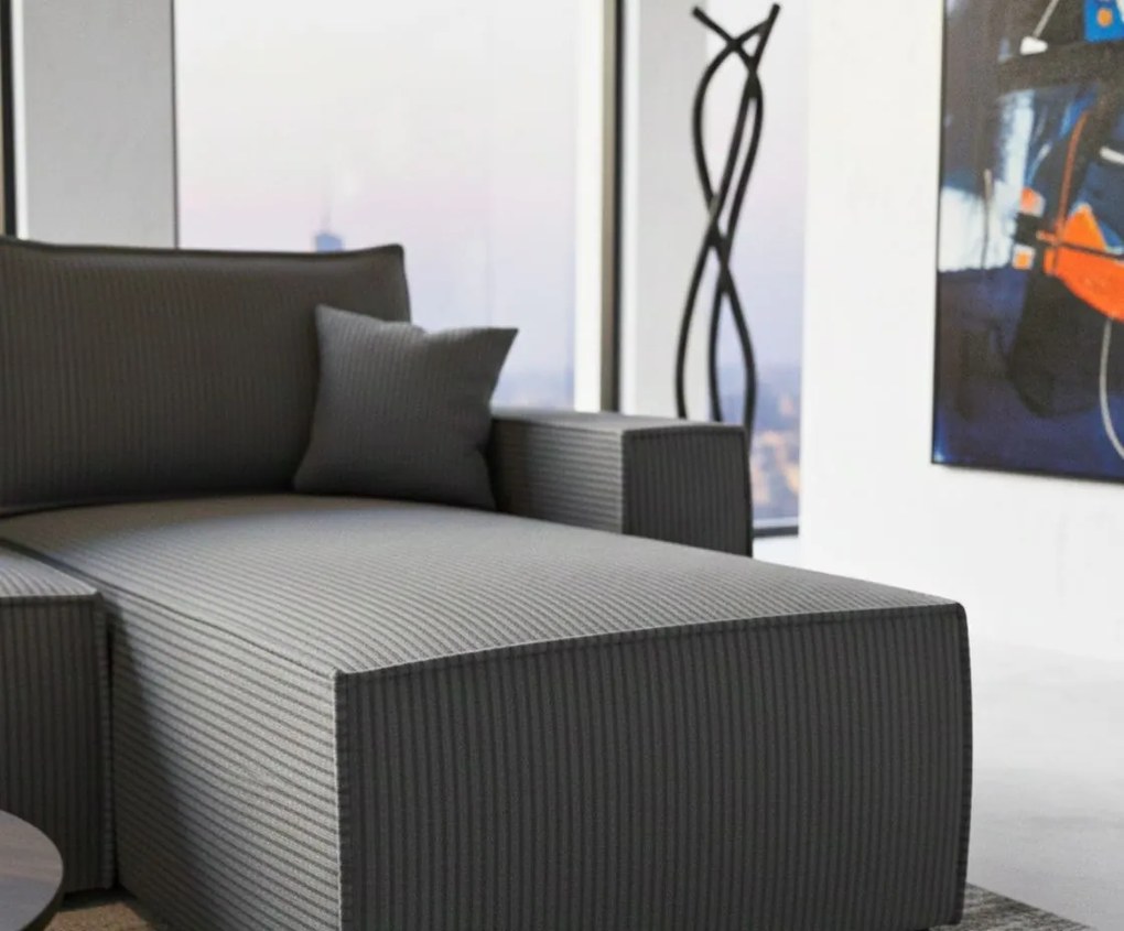 Ъглов диван Malaga mini I-Gkri Skouro-Right