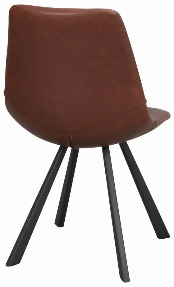 Кафяв трапезен стол с черни крака Alpha - Rowico