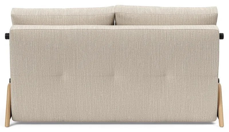 Бежов разтегателен диван, 96 x 147 cm Innovation Cubed Wood Linen Sand Grey
