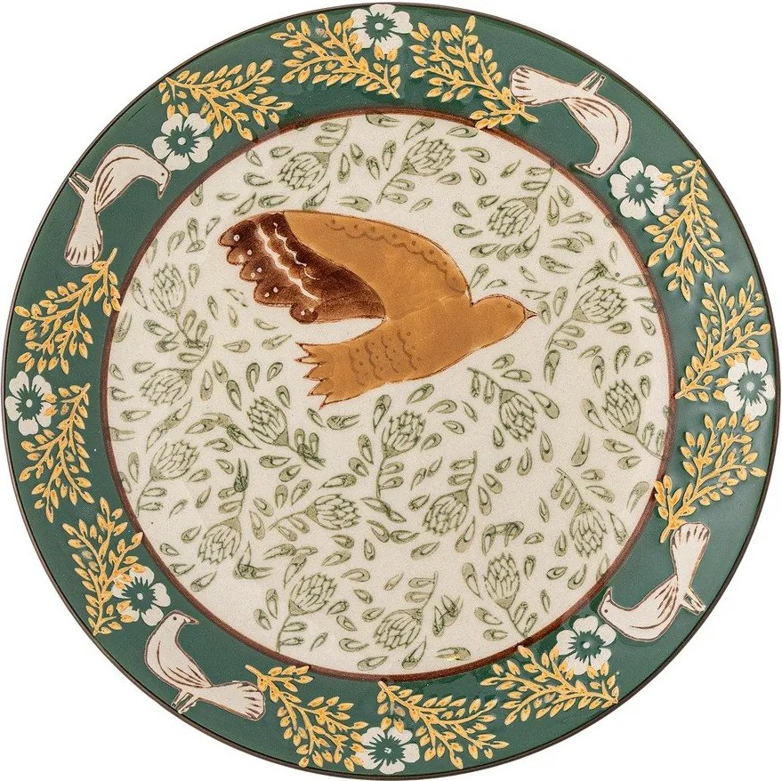 Зелена десертна глинена чиния ø 16 cm Hezha – Bloomingville