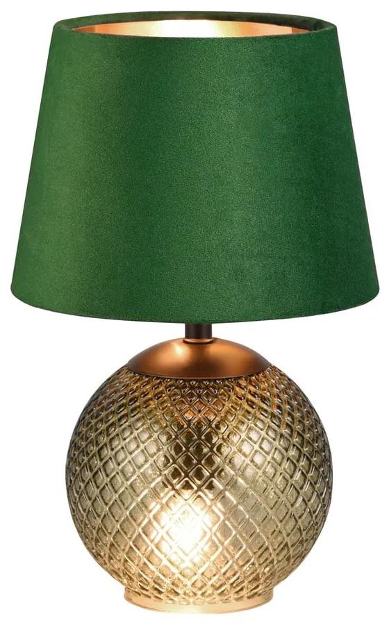 Настолна лампа в зелено-бронзов цвят (височина 29 cm) Jonna - Trio