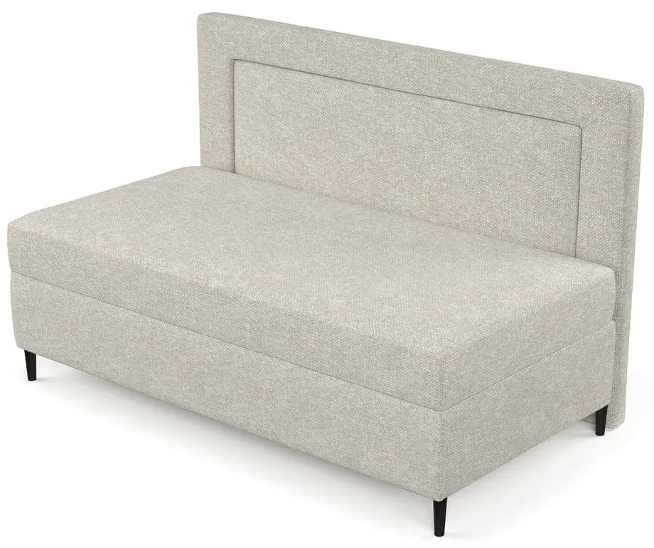 Сиво-бежово тапицирано единично легло 100x200 cm Alba – Maison de Rêve