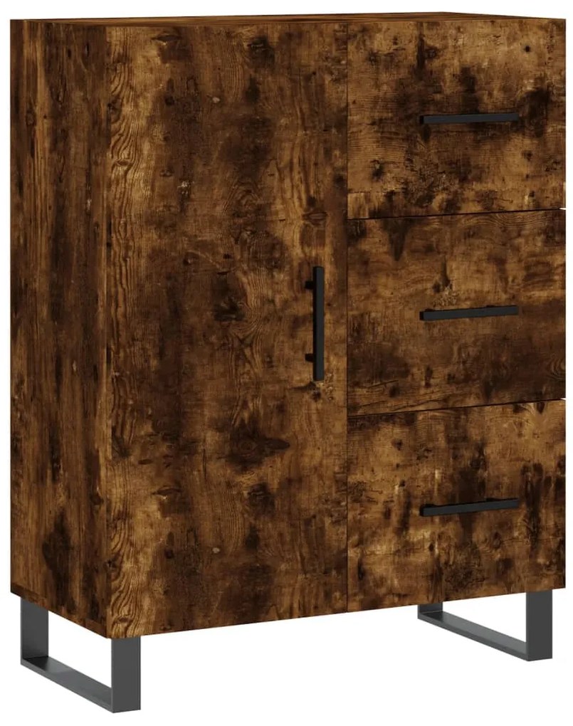 827945 vidaXL Сайдборд, опушен дъб, 69,5x34x90 см, инженерно дърво