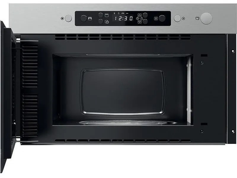 Микровълнова фурна за вграждане Whirlpool MBNA920X, 22 л, 700 W, Кварцов грил, Бързо размразяване, Запаметяване, Сребрист