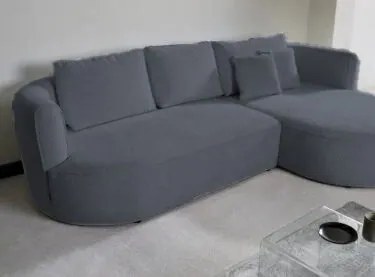 Ъглов диван Айрис Мини-сив-десен