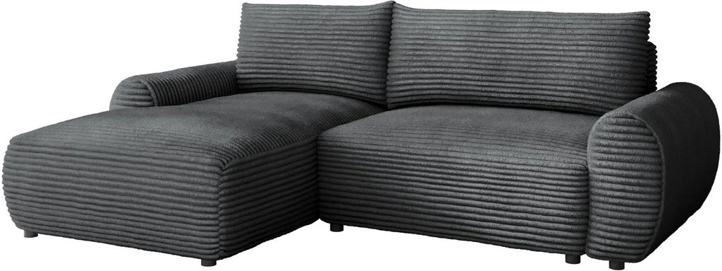 Ъглов диван Bello-Антрацит-Ляв