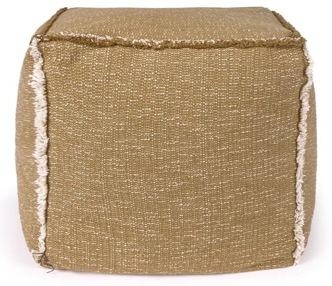 Пуф в цвят жълта охра Handloom – Lorena Canals