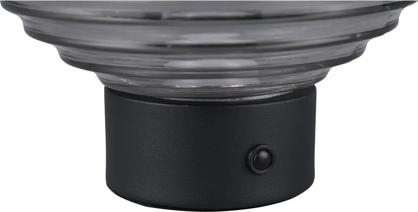 Черно-сива димируема настолна LED лампа със стъклен абажур (височина 14,5 cm) Earl - Reality